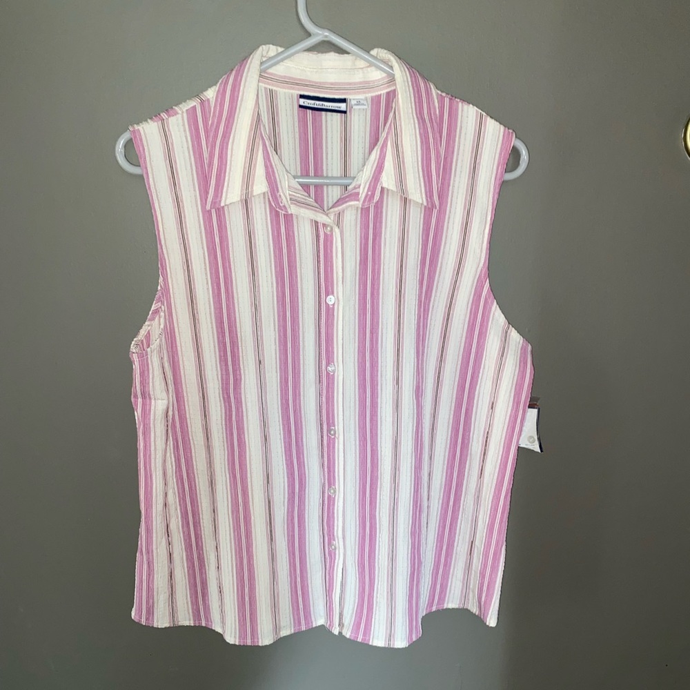NWT Croft & Barrow Womens Blouse Sleeveless Sz XL.
